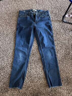 Calvin Klein Jeans Ankle Skinny Raw Hem Blue Denim Jeans Size 8